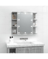 Armoire à miroir avec LED Sonoma gris 70x16,5x60 cm | Mobilier & Déco