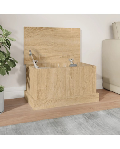 Boîte de rangement chêne sonoma 50x30x28 cm bois d'ingénierie | Mobilier & Déco