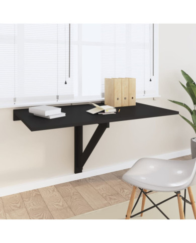 Table murale pliable Noir 100x60x56 cm Bois d'ingénierie | Mobilier & Déco