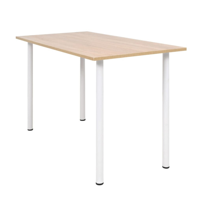 Table à manger 120x60x73 cm Chêne et blanc | Mobilier & Déco