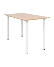 Table à manger 120x60x73 cm Chêne et blanc | Mobilier & Déco