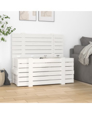 Boîte de rangement Blanc 91x40,5x42 cm Bois massif de pin | Mobilier & Déco
