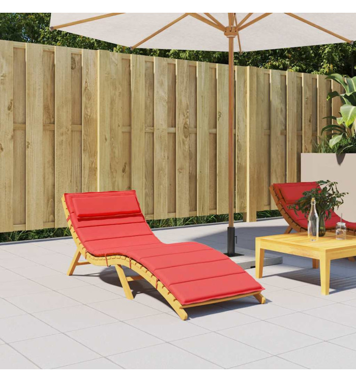 Coussin de chaise longue rouge 180x60x4 cm tissu oxford | Mobilier & Déco