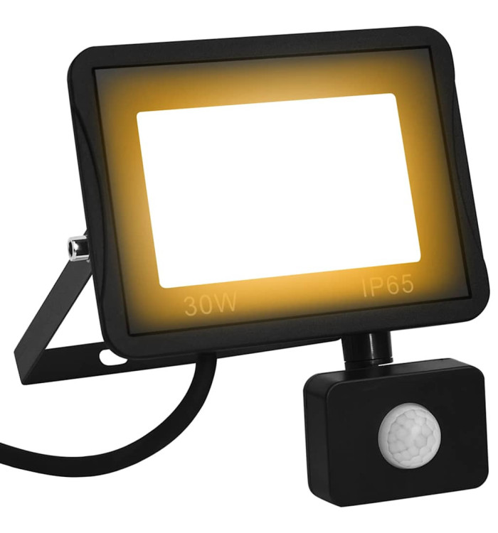 Projecteur à LED avec capteur 30 W Blanc chaud | Mobilier & Déco