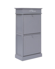 Armoire à chaussures Gris 50 x 28 x 98 cm Bois de Paulownia | Mobilier & Déco