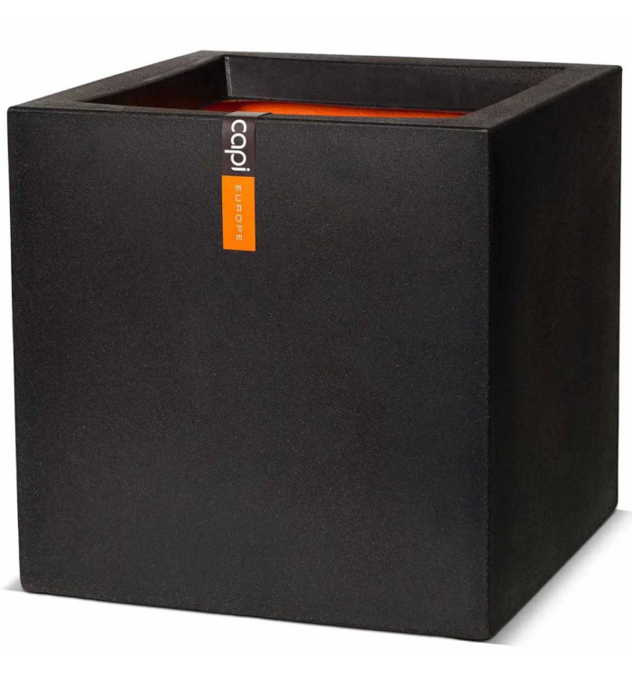 Capi Jardinière Urban Smooth carré 40x40x40 cm noir KBL903 | Mobilier & Déco