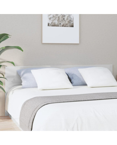 Tête de lit Blanc brillant 200x1,5x80 cm Bois d'ingénierie | Mobilier & Déco