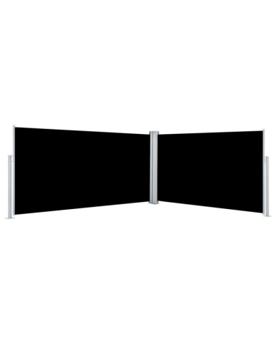 Auvent latéral rétractable Noir 160x600 cm | Mobilier & Déco