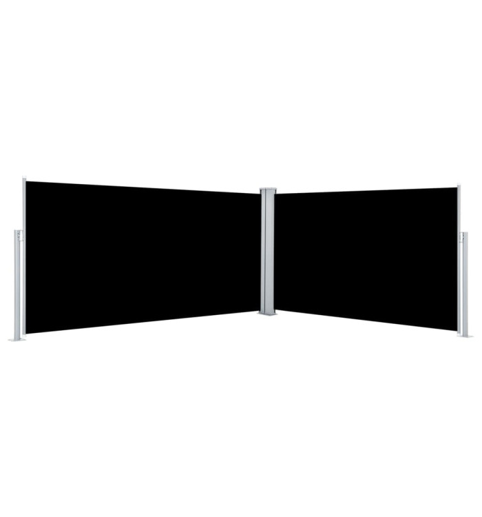 Auvent latéral rétractable Noir 160x600 cm | Mobilier & Déco