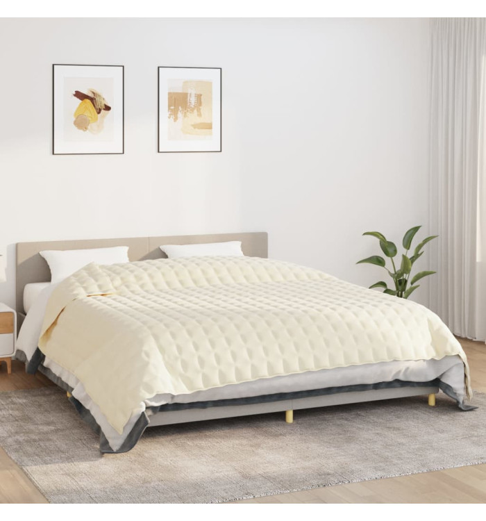 Couverture lestée Crème clair 220x260 cm 11 kg Tissu | Mobilier & Déco