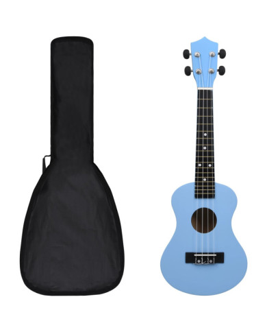 Jeu de ukulélé soprano avec sac pour enfants Bleu azuré 23" | Mobilier & Déco