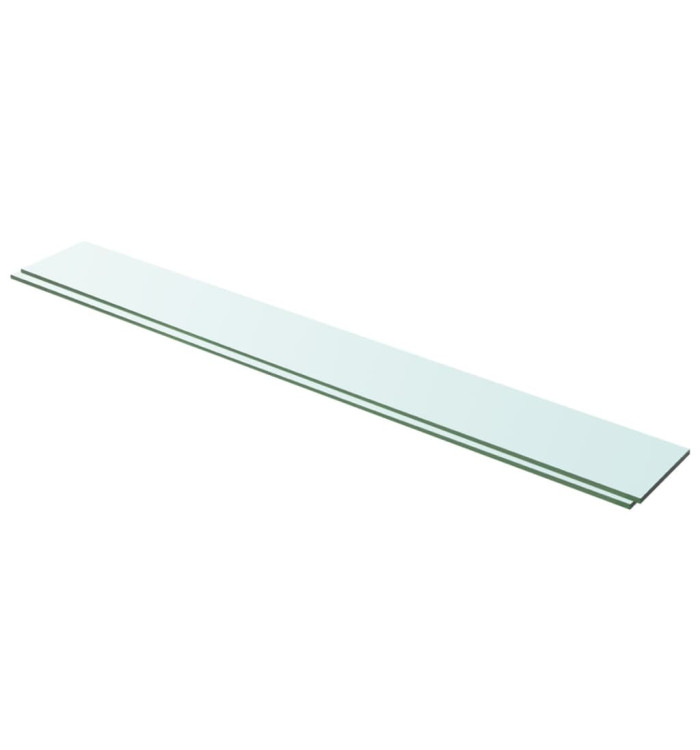 Panneaux d'étagère 2 pcs Verre Transparent 100 x 12 cm | Mobilier & Déco