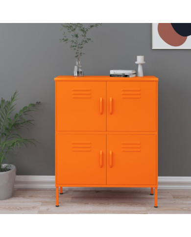 Armoire de rangement Orange 80x35x101,5 cm Acier | Mobilier & Déco
