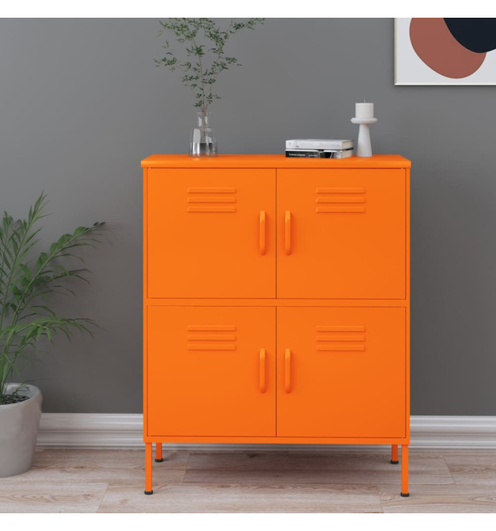 Armoire de rangement Orange 80x35x101,5 cm Acier | Mobilier & Déco