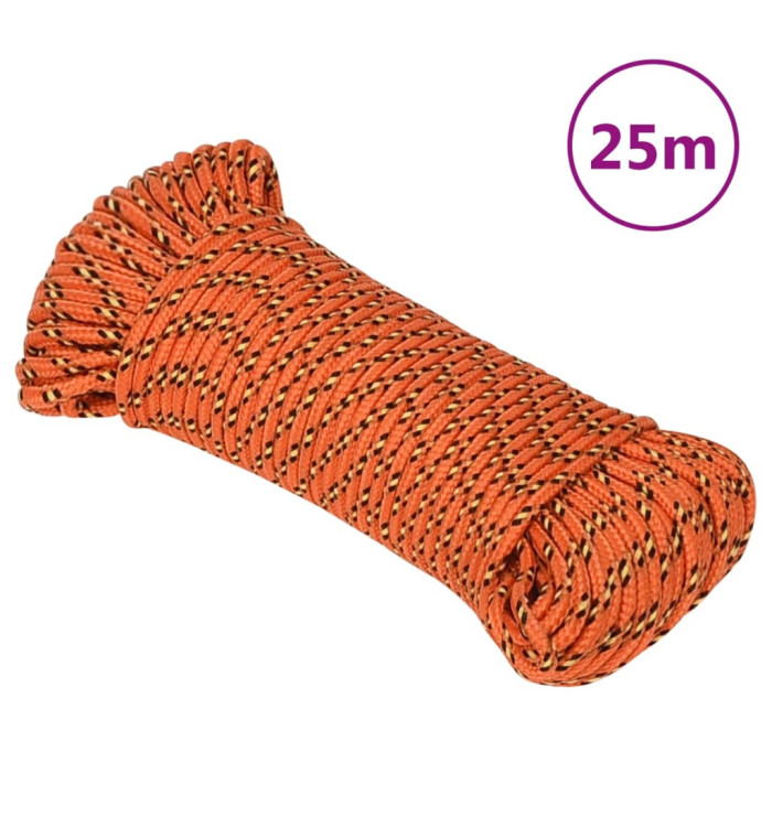 Corde de bateau Orange 3 mm 25 m Polypropylène | Mobilier & Déco