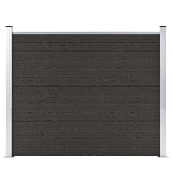 Panneau de clôture WPC 180x146 cm Noir | Mobilier & Déco