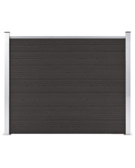 Panneau de clôture WPC 180x146 cm Noir | Mobilier & Déco