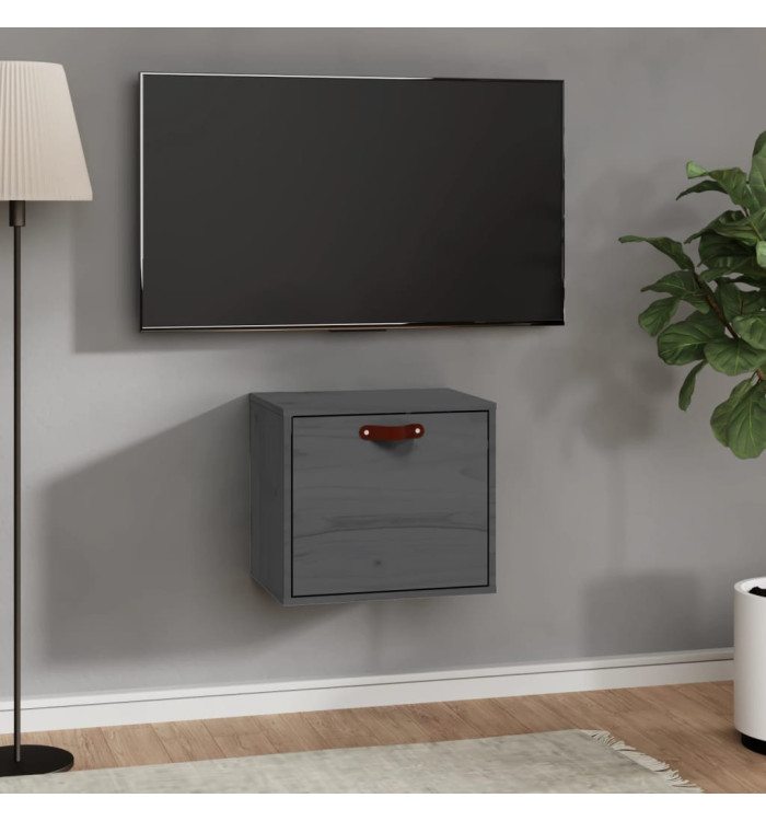 Armoire murale Gris 40x30x35 cm Bois de pin massif | Mobilier & Déco