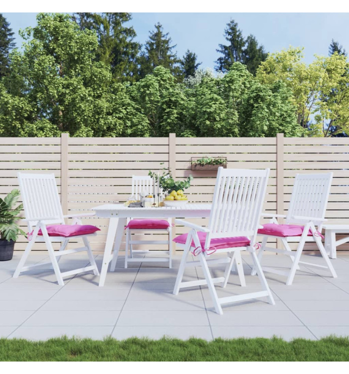 Coussins de chaise lot de 4 rose 40x40x7 cm tissu | Mobilier & Déco