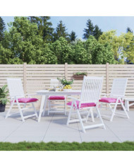 Coussins de chaise lot de 4 rose 40x40x7 cm tissu | Mobilier & Déco