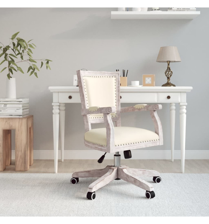 Chaise de bureau pivotante lin | Mobilier & Déco
