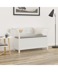 Banc Blanc 107x45x75,5 cm Bois de sapin solide | Mobilier & Déco