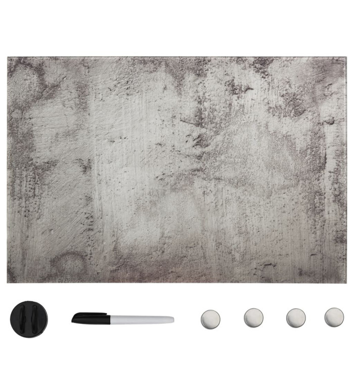 Tableau noir magnétique mural Verre 50x30 cm | Mobilier & Déco