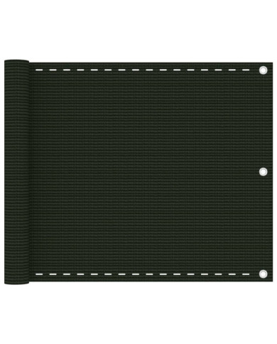 Écran de balcon Vert foncé 75x600 cm PEHD | Mobilier & Déco