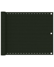 Écran de balcon Vert foncé 75x600 cm PEHD | Mobilier & Déco