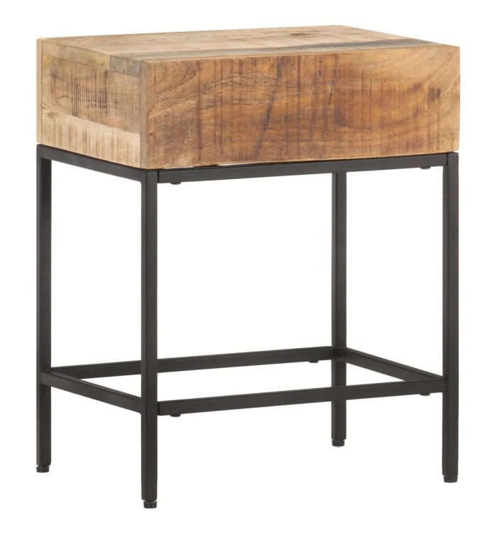 Table d'appoint 40x30x50 cm Bois massif de manguier brut | Mobilier & Déco