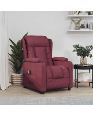 Fauteuil de massage Rouge bordeaux Tissu | Mobilier & Déco