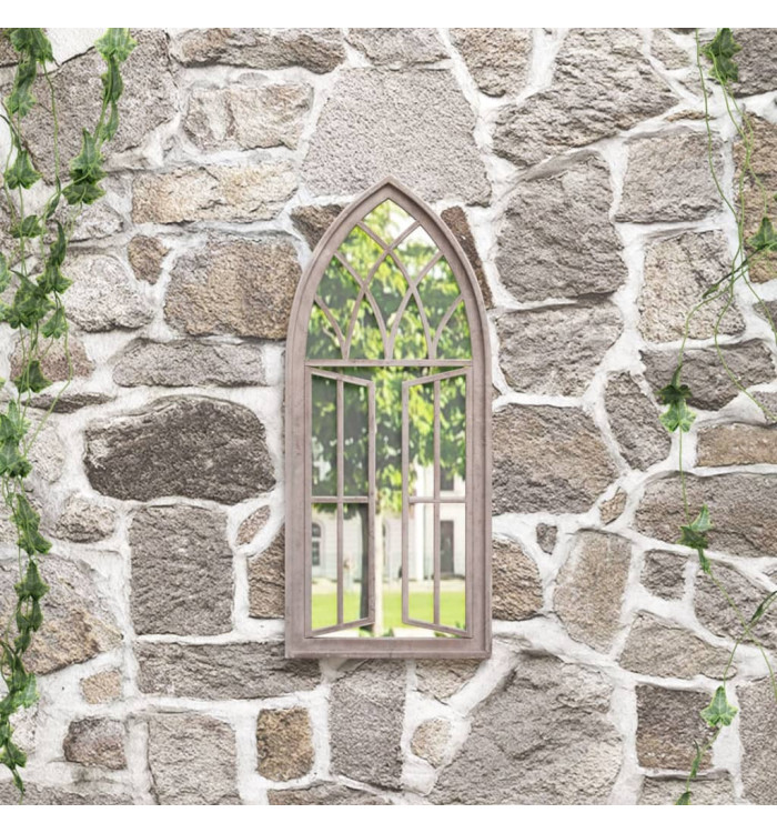 Miroir de jardin Sable 70x30 cm Fer pour utilisation extérieure | Mobilier & Déco