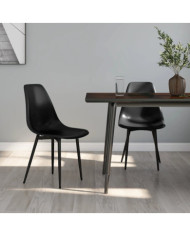 Chaises à manger lot de 2 noir PP | Mobilier & Déco