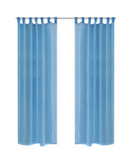 Rideau fin Turquoise 140x225 cm 2 pcs | Mobilier & Déco