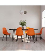Chaises à manger lot de 6 orange PP | Mobilier & Déco