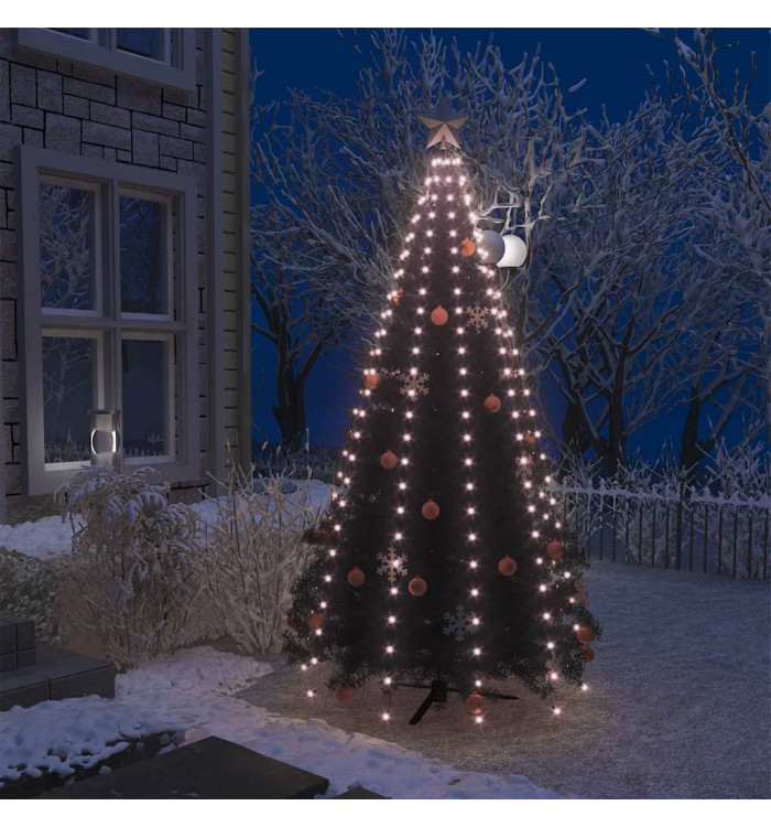 Guirlande lumineuse filet d'arbre de Noël 250 LED 250 cm | Mobilier & Déco