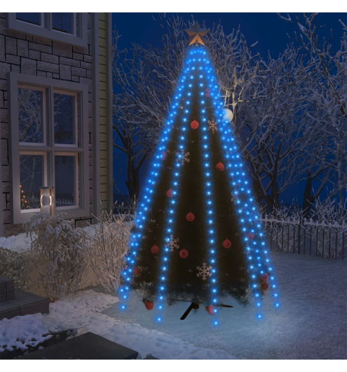 Guirlande lumineuse d'arbre de Noël 250 LED Bleu 250 cm | Mobilier & Déco