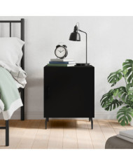 Table de chevet noir 40x40x50 cm bois d’ingénierie | Mobilier & Déco