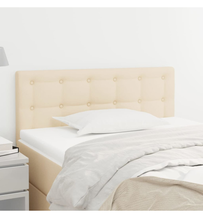 Tête de lit Crème 100x5x78/88 cm Tissu | Mobilier & Déco