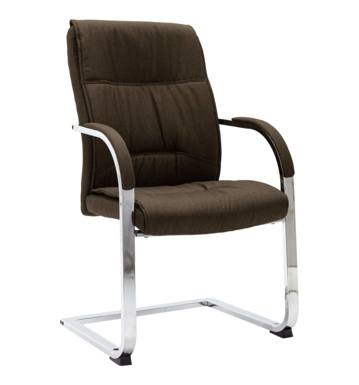 Chaise de bureau cantilever Marron Tissu | Mobilier & Déco