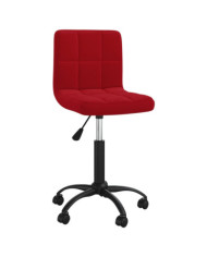 Chaise pivotante de salle à manger Rouge bordeaux Velours | Mobilier & Déco