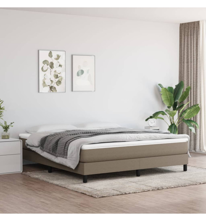 Matelas de lit à ressorts ensachés Taupe 160x200x20 cm Tissu | Mobilier & Déco