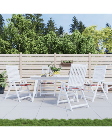 Coussins de chaise de jardin lot de 4 carreaux rouges 40x40x3cm | Mobilier & Déco