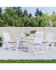 Coussins de chaise de jardin lot de 4 carreaux rouges 40x40x3cm | Mobilier & Déco