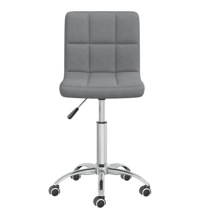 Chaise pivotante de salle à manger Gris clair Tissu | Mobilier & Déco