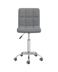 Chaise pivotante de salle à manger Gris clair Tissu | Mobilier & Déco