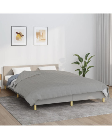 Couverture lestée Gris 200x230 cm 9 kg Tissu | Mobilier & Déco