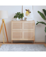 Portes d'armoire à persiennes 4 pcs 39,5x49,4 cm pin massif | Mobilier & Déco