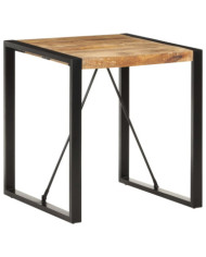 Table à manger 70x70x75 cm Bois de manguier massif brut | Mobilier & Déco