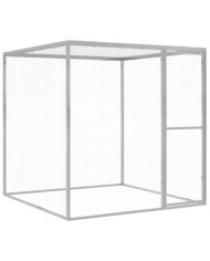Cage pour chat 1,5x1,5x1,5 m Acier galvanisé | Mobilier & Déco